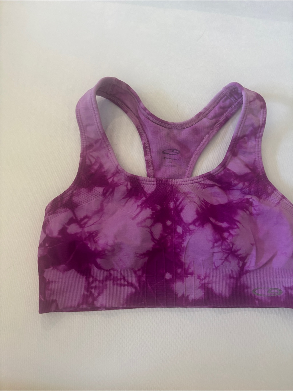 C9 By Champion Purple Tie-Dye Racerback Sports Bra